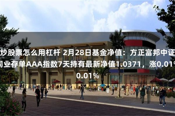 炒股票怎么用杠杆 2月28日基金净值：方正富邦中证同业存单AAA指数7天持有最新净值1.0371，涨0.01%